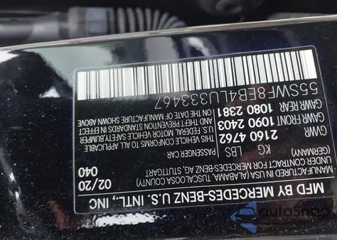 2020 Mercedes-Benz C 300 4Matic from USA, damaged, VIN 55SWF8EB4LU333467